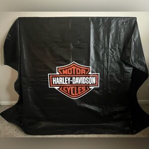 Harley-Davidson Black Poly Sheeting Tarp 107in x 64in No Grommets W/H-D Logo